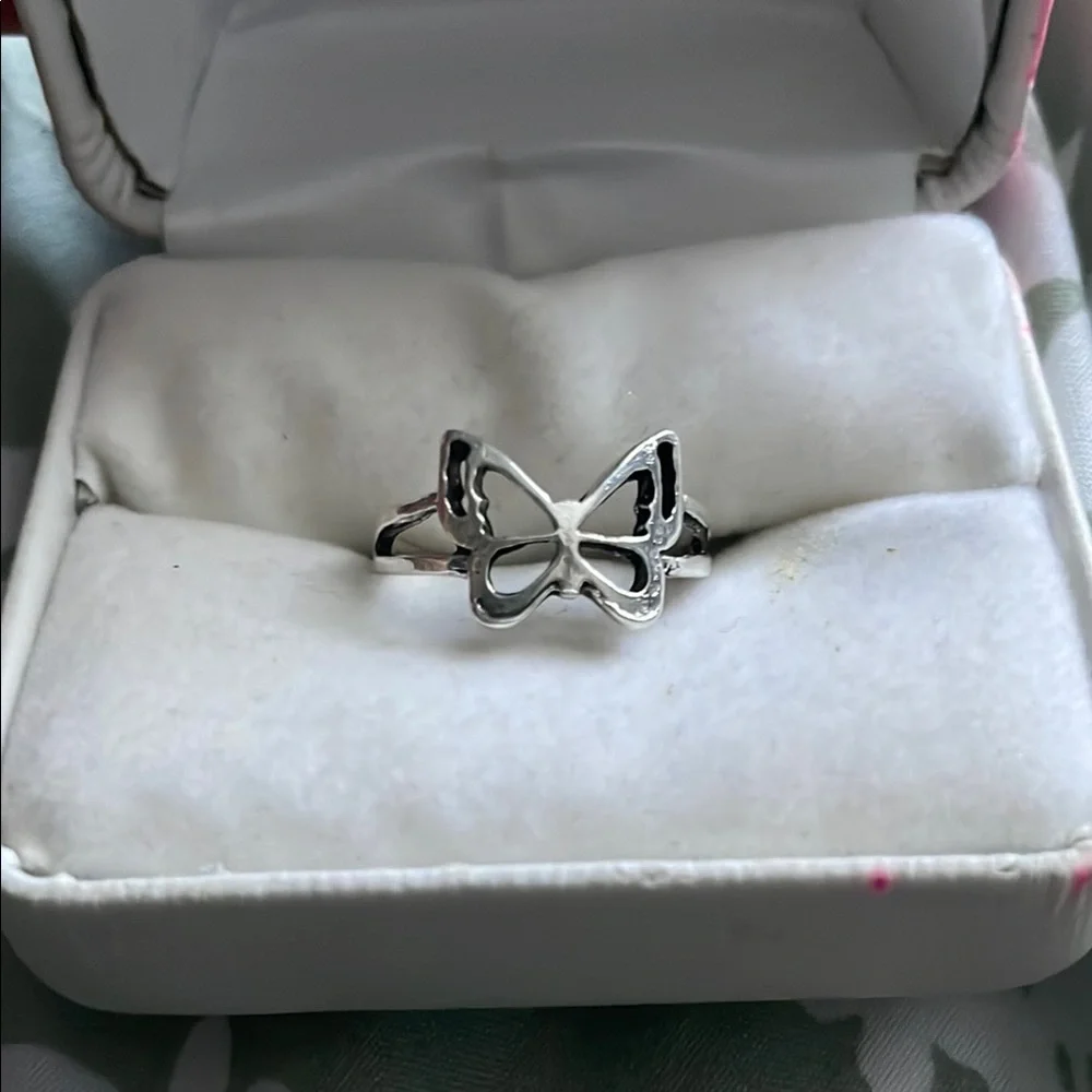Silver Butterfly Rings Set - Picture 3 of 5